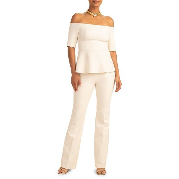 TRINA TURK Chimayo Wide-Leg Pants in Ivory - Picture 3 of 4